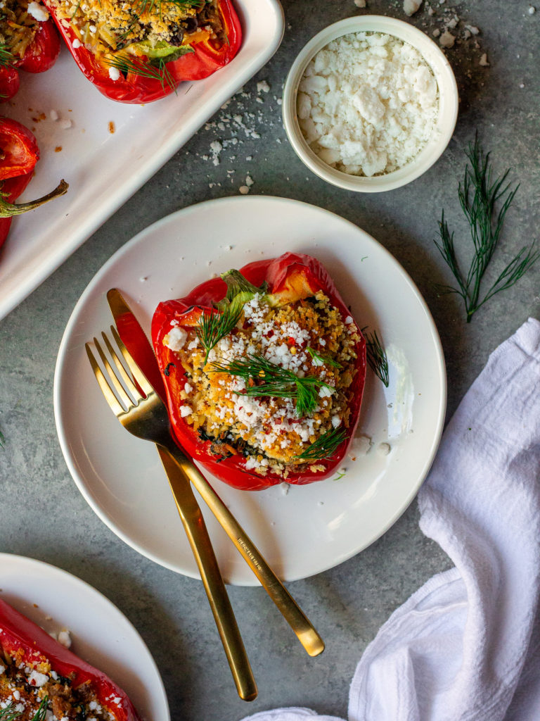 Curated visual reference: Gallery Detail: Mediterranean Inspired Stuffed Peppers
